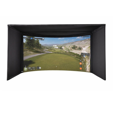 Carl's Place Curved Golf Simulator Enclosure Kit with Impact Screen - Game Den HQ